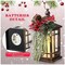 LED Christmas Lantern with Plaid Bow 14" Christmas Candle Lantern Flashing Candle Light Christmas Decorative Lanterns for Xmas Indoor Outdoor Party Decor (Bronze, Black Red Plaid, 2)